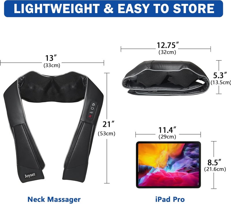 Joyset Neck Massager for Pain Relief Deep Tissue with Heat,Shiatsu Neck and Back Massager 4D Deep Kneading Massage for Shoulder,Gifts for Women Men Mom Dad Friend - Image 4